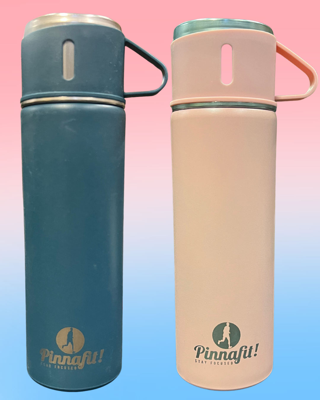 Thermosflessen met twee extra kopjes - 500 ml