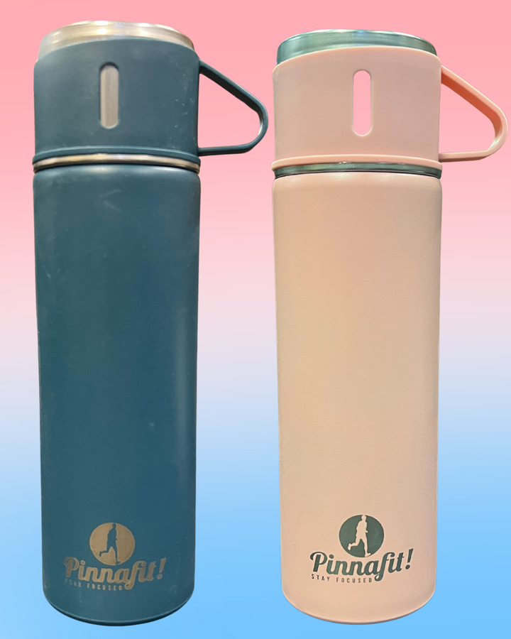 Thermosflessen met twee extra kopjes - 500 ml